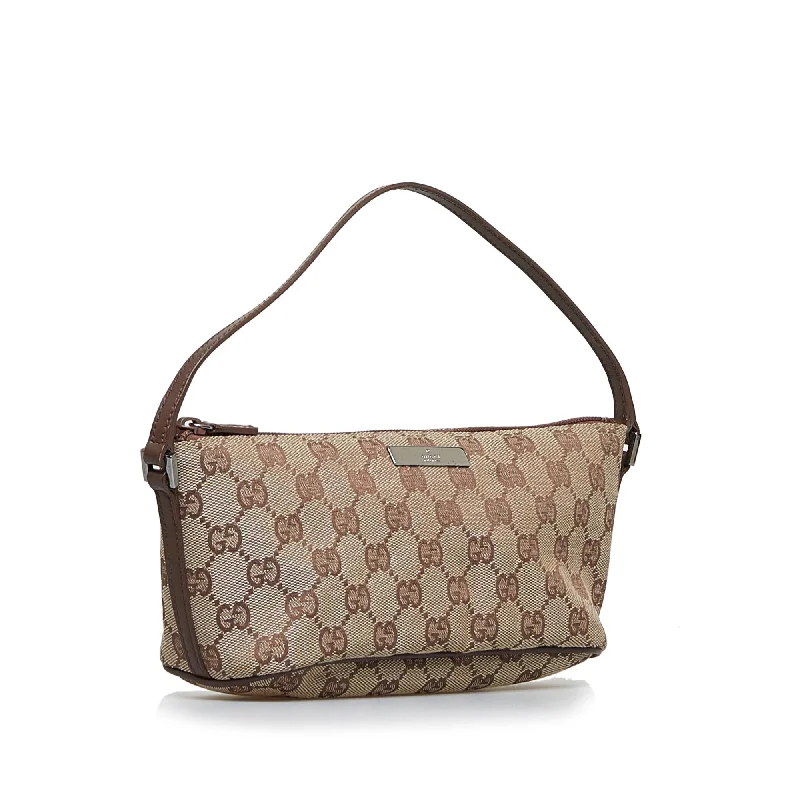 Women Gucci Sylvie bags with a leather - wrapped handleGucci GG Canvas Boat (SHG-VYfCJz)