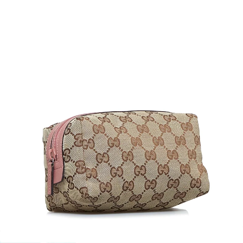 Gucci handbags for women with a back - zip pocketGucci GG Canvas Cosmetic Pouch (naEElv)