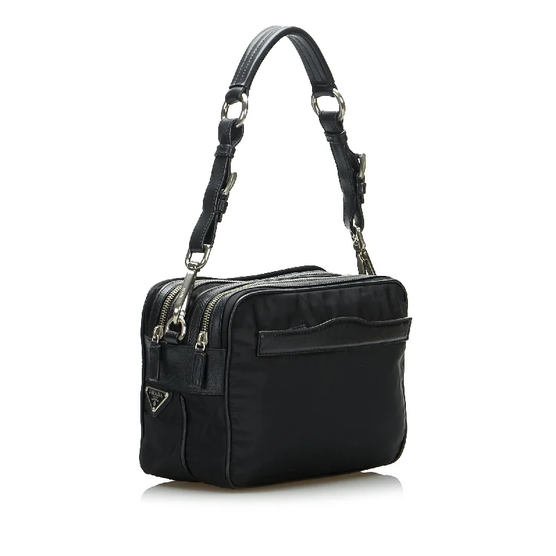 Prada bags with a detachable mobile phone holder for on - the - go conveniencePrada Tessuto Shoulder Bag (SHG-G6TgOD)