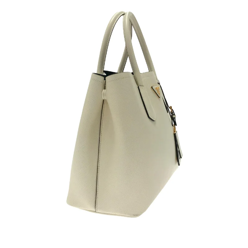 Ladies Prada shoulder bags with a wide - width strap for enhanced comfortPrada Medium Saffiano Cuir Double Satchel Gauowz