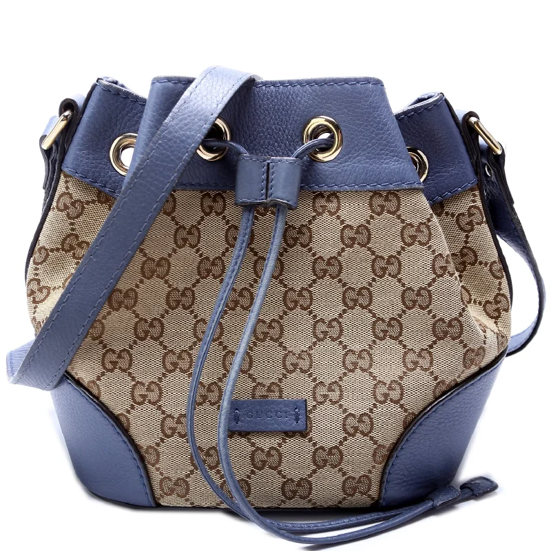 Women Gucci Sylvie bags with a crystal - embellished web stripeGucci Canvas Bucket Bag 388704