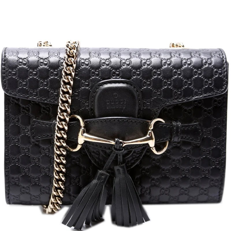 Women Gucci bags with interlocking G hardware for a classic lookMicro Guccissima Mini Emily Shoulder 449636