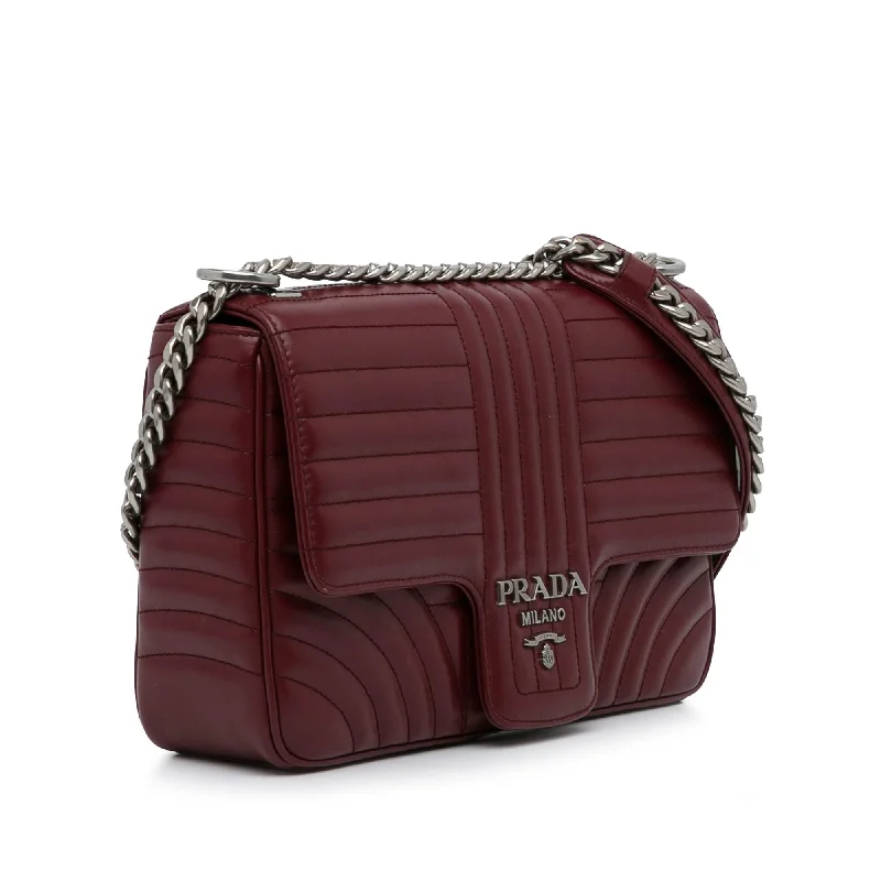 Ladies Prada shoulder bags with a wide - width strap for enhanced comfortPrada Medium Soft Calf Impunture Diagramme Bag QGVnvh