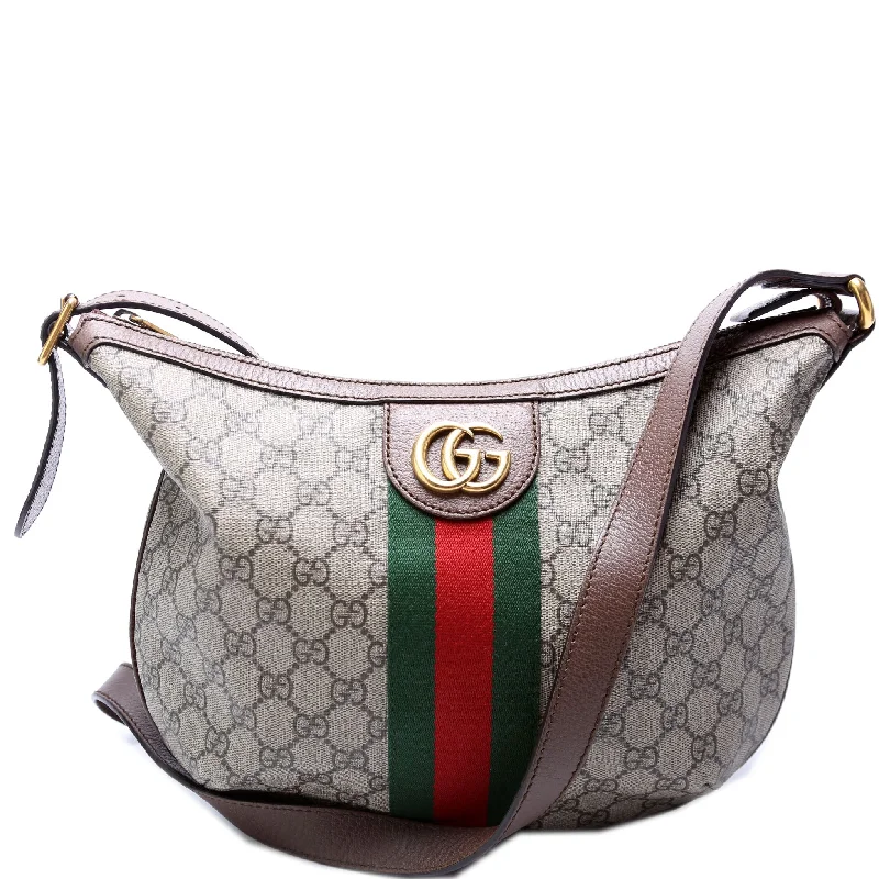 Women Gucci bags with a detachable mobile phone holderOphidia Gucci Supreme Small Shoulder Bag 598125