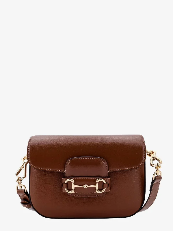 Women Gucci bags with a front - zip pocket for small itemsGucci Woman Gucci Woman Brown Shoulder Bags