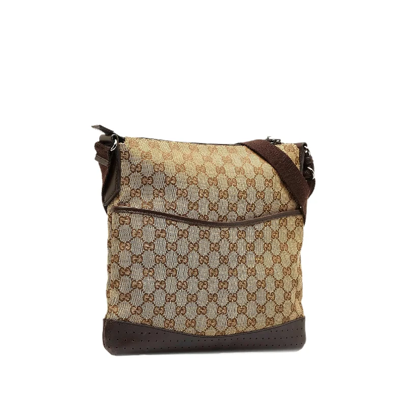 Women Gucci crossbody bags with a woven leather strapGucci GG Canvas Crossbody (CPcKvQ)