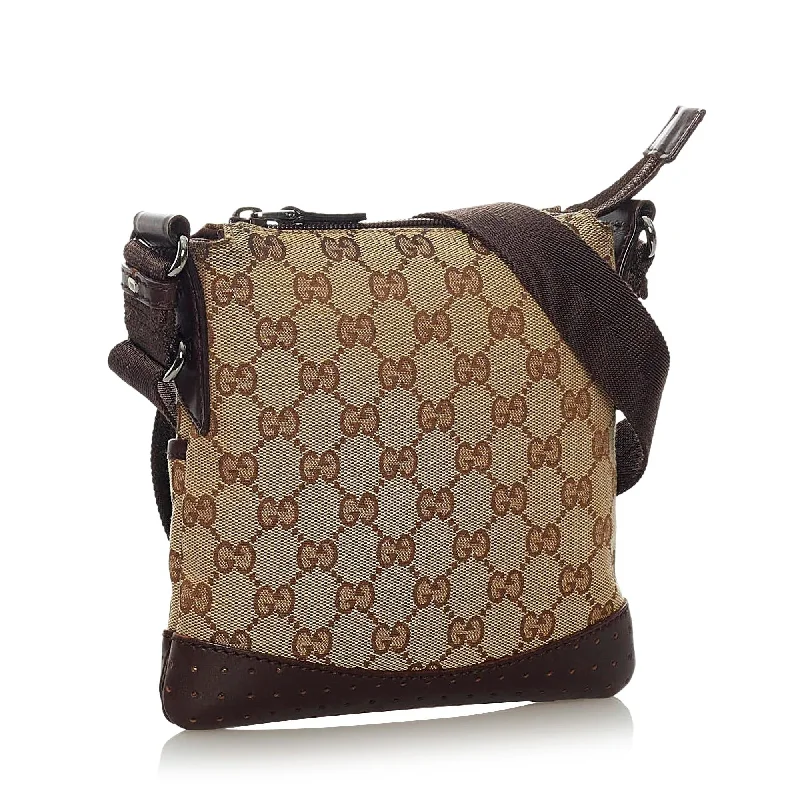 Women Gucci Sylvie bags with a detachable ribbon detailGucci GG Canvas Crossbody Bag (28553)