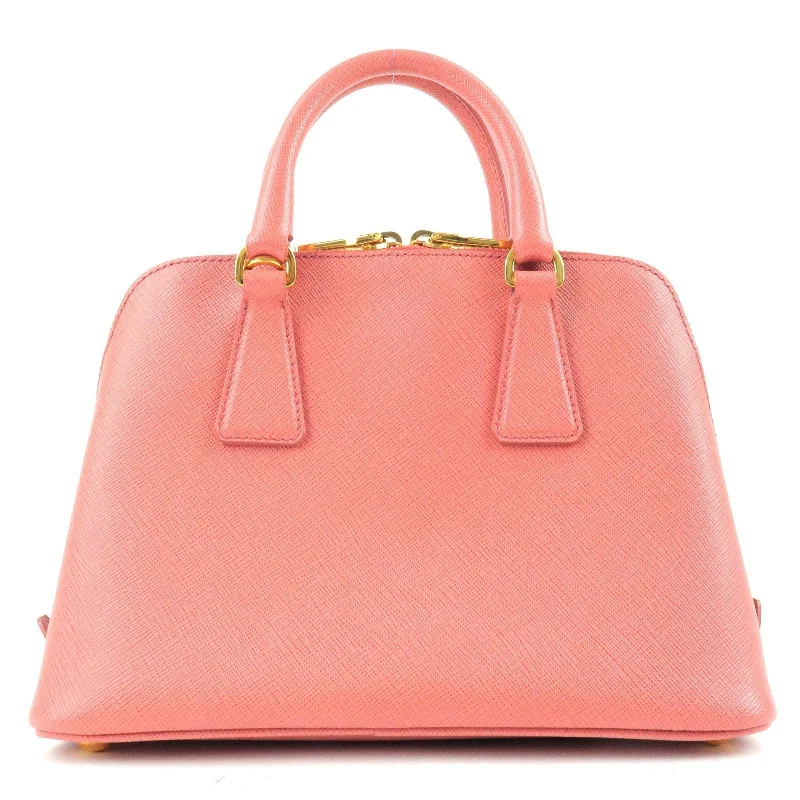 Prada Cahier bags with a leather - wrapped handle for a luxurious feelPRADA Leather Promenade 2 Way Shoulder Bag Pink BL0838