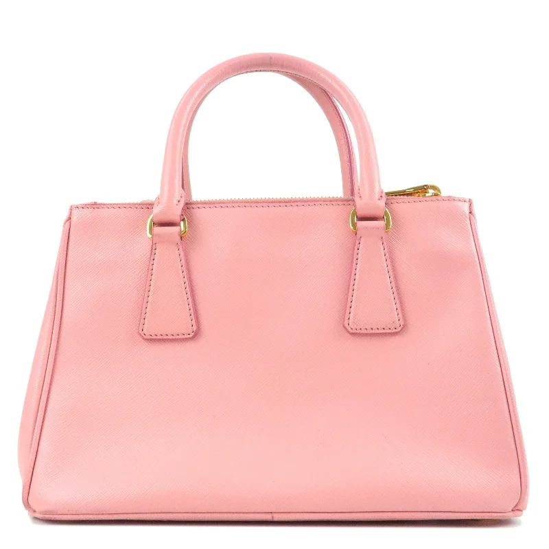 Prada bags with a zip - top closure and multiple interior pockets for organizationPRADA Leather 2Way Hand Bag Shoulder Bag Pink