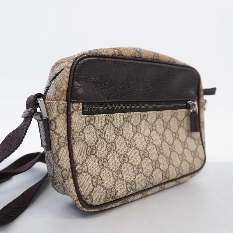 Women Gucci Sylvie bags with a detachable ribbon detailGUCCIAuth  Shoulder Bag 114291 Women's GG Supreme,Leather Beige,Brown