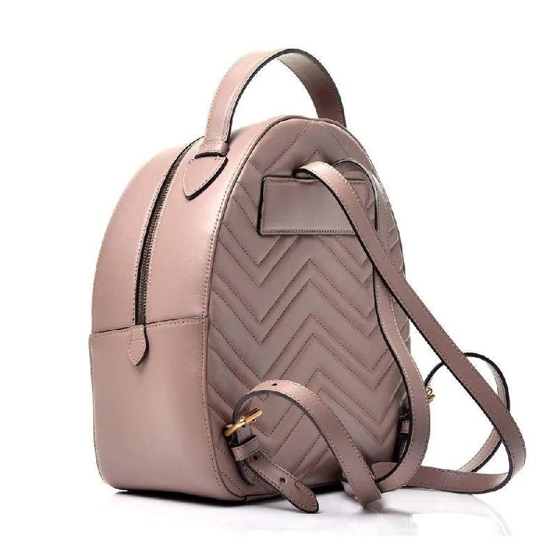 Ladies Gucci Dionysus bags with a star - shaped charmGucci 476671 001998 GG Marmont Women's Beige Matelasse Leather Backpack (GG2063)