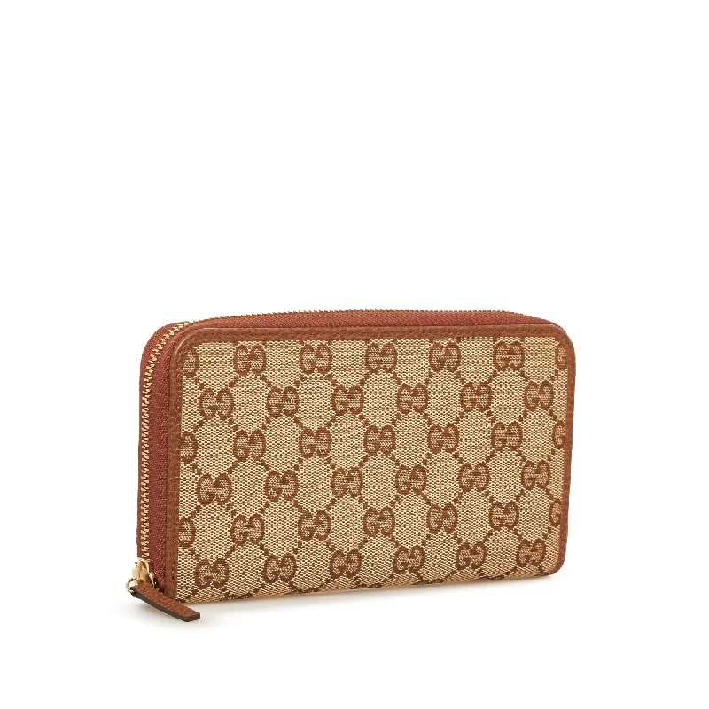 Women Gucci bags with a zippered interior pocketGucci GG Canvas Continental Wallet (fP01QB)