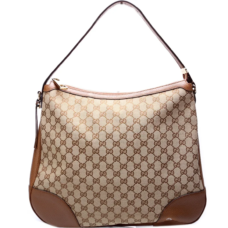 Gucci Marmont bags for women with a contrast - colored interiorBree Gucci Canvas Hobo 449244