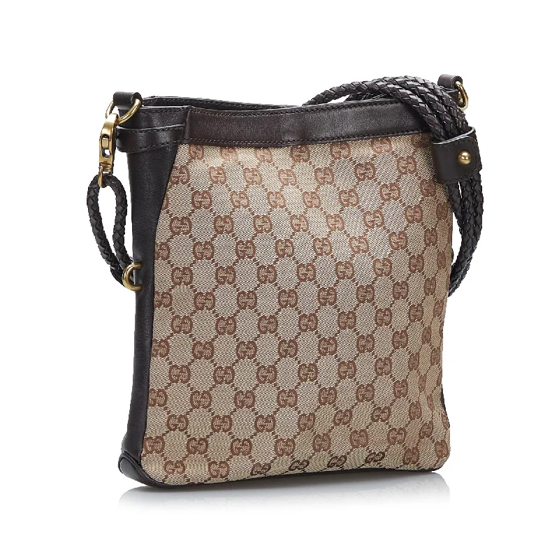 Gucci tote bags for women with a water - resistant coatingGucci GG Canvas Crossbody Bag (SHG-opFXVL)