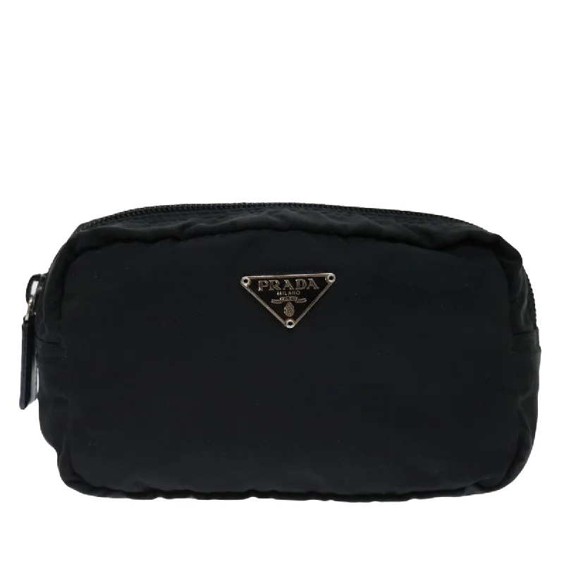 Ladies Prada handbags with a detachable wallet inside for added conveniencePRADA Tessuto Clutch Bag