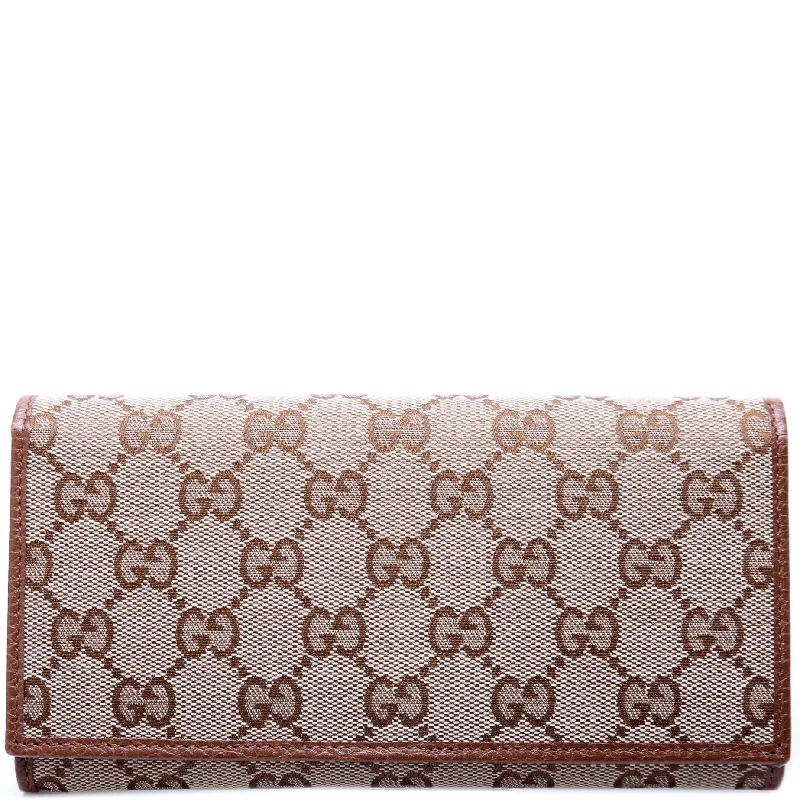 Gucci Marmont bags for women with gold - toned hardwareGucci Canvas Long Wallet 346058