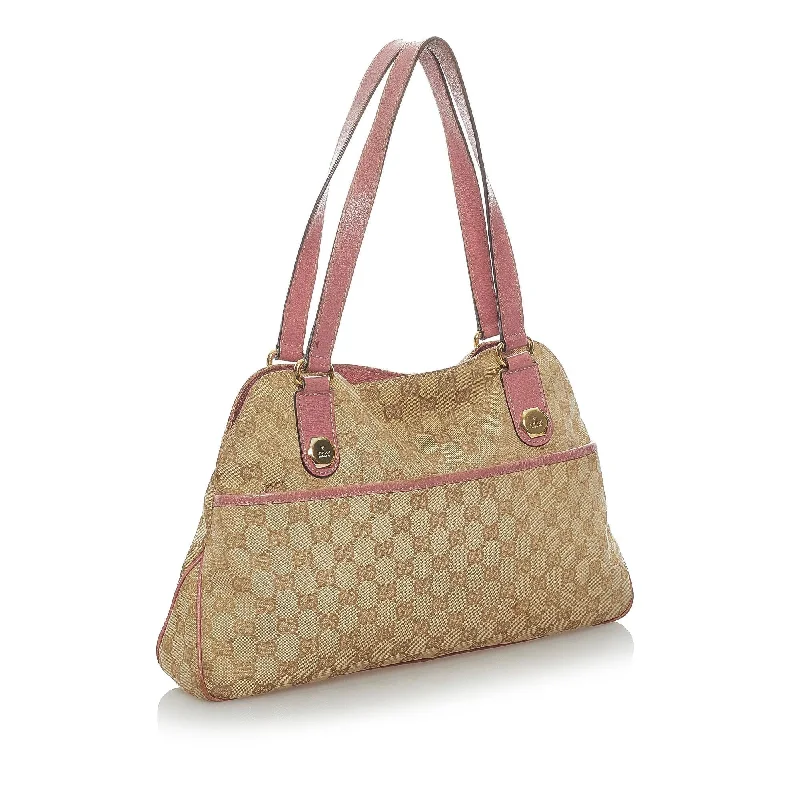 Gucci tote bags for women with a spacious interiorGucci GG Canvas Charmy Shoulder Bag (33055)