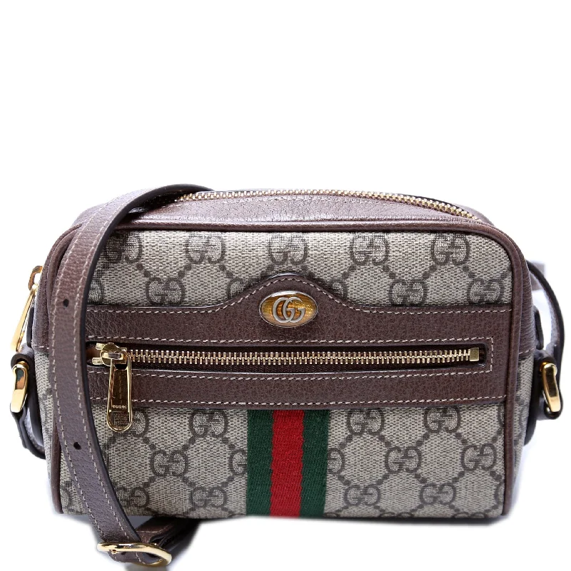 Gucci tote bags for women with a double - handle designGucci Supreme Mini Ophidia 517350