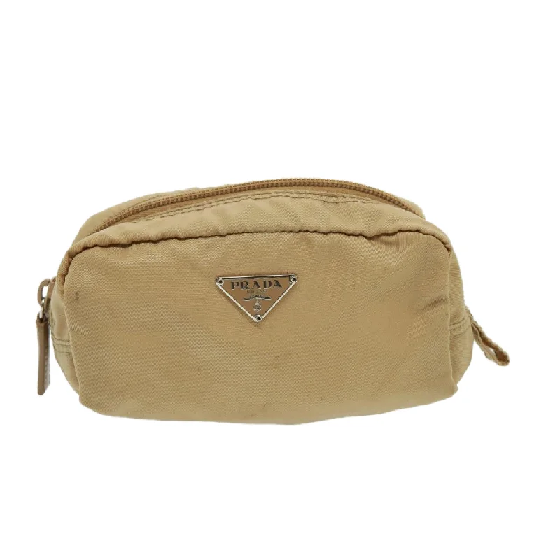 Prada Cahier bags featuring the signature triangular logo plaquePRADA Tessuto Clutch Bag