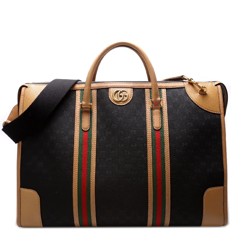 Women Gucci Sylvie bags with a leather - wrapped handleGucci Canvas Large Duffle Bag 715773