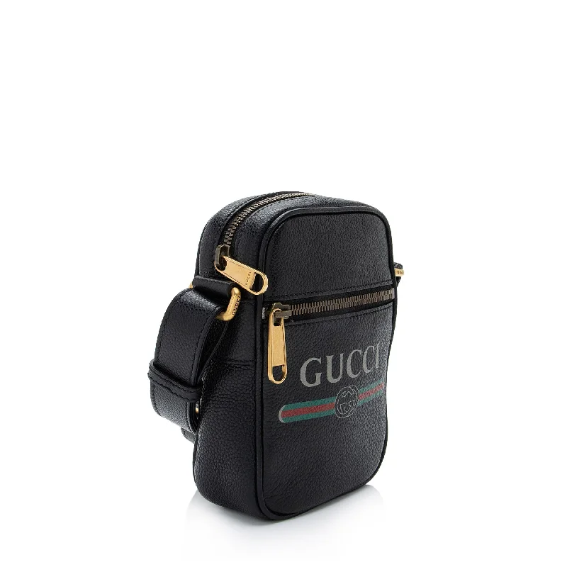 Gucci Marmont bags for women with quilted leather exteriorsGucci Leather Logo Mini Messenger Bag (SHF-P3Milm)