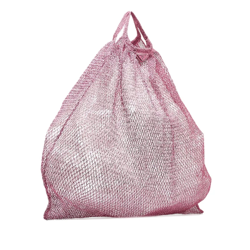 Prada Cleo bags with a crystal - embellished logo for added luxuryPrada Mesh Tote I14j2n