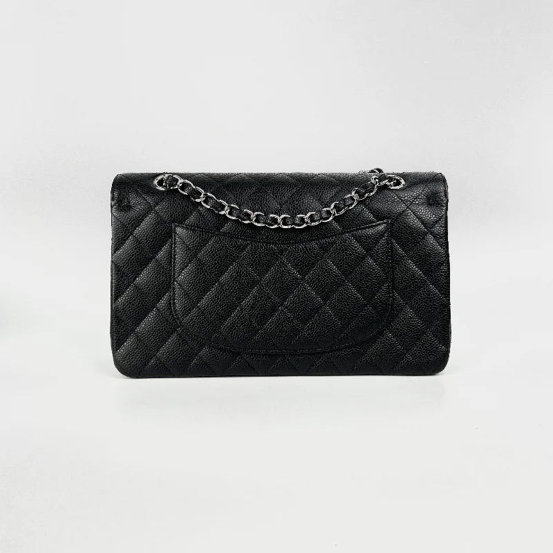 Chanel Handbag with Adjustable Strap for ComfortChanel Classic Flap Medium/Large M/L Caviar Black - Series 11