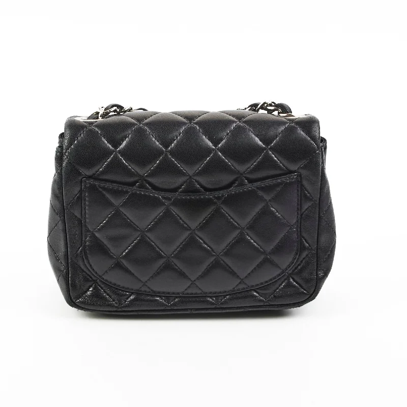 Chanel Quilted Leather Shoulder Bag for FashionistasChanel Classic Flap Square Lambskin Black Mini - Series 20