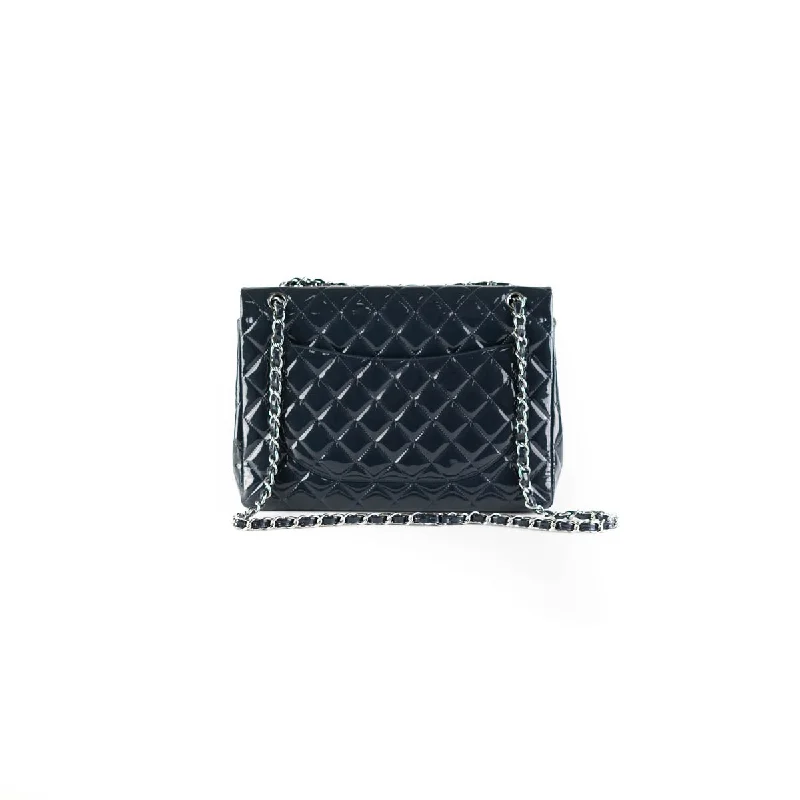 Chanel Classic Flap Bag for Evening PartyChanel Classic Flap Maxi Patent Bag Navy