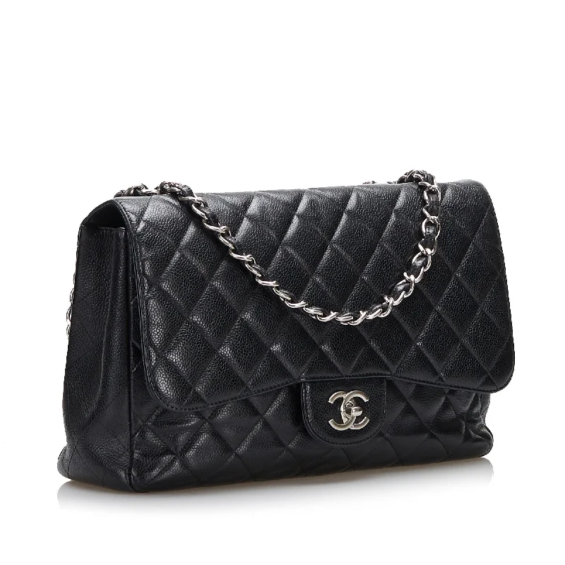 Chanel New Arrival Handbag with Gold HardwareChanel Classic Jumbo Caviar Single Flap (gQc9hE)