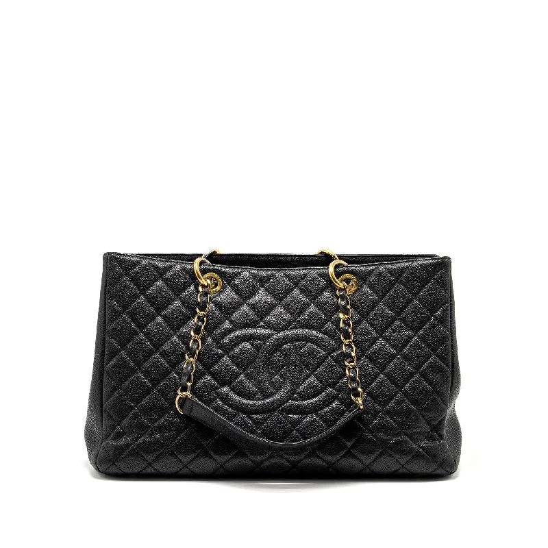 Chanel Small Crossbody Bag for TravelChanel Grand Shopping Tote Bag XL Caviar Black GHW