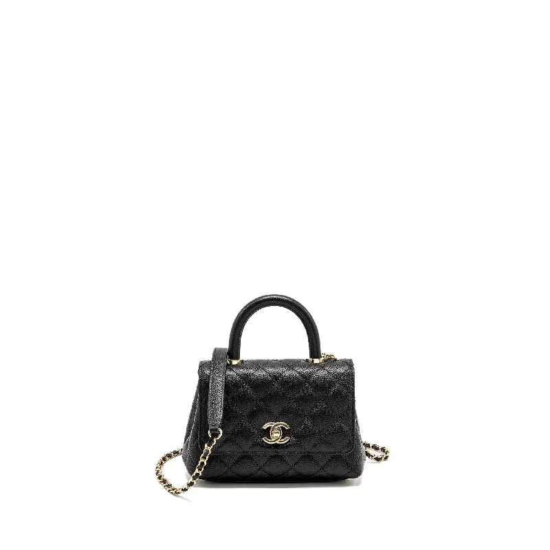 Chanel Limited Edition Handbag for CollectorsChanel Mini Coco Handle Caviar Black LGHW (Microchip)