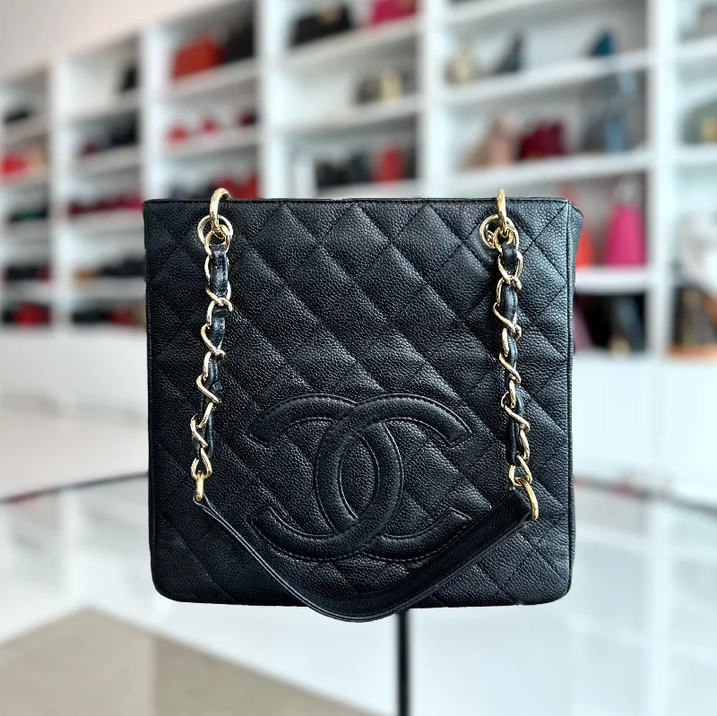 Chanel Medium Tote Bag for Office LadiesPST Caviar Petite Shopping Tote Black GHW No 10