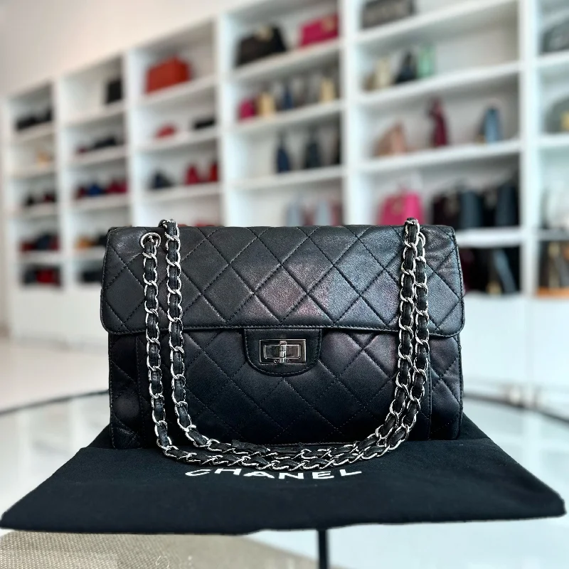 Chanel Small Crossbody Bag for TravelSeasonal 2.55 Flap Lambskin Black SHW