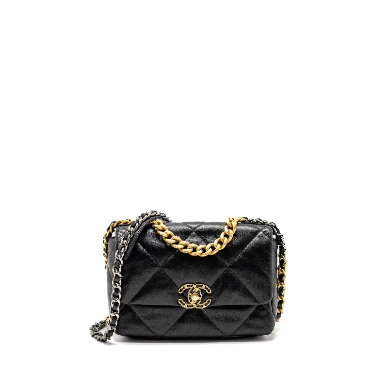 Chanel Medium Tote Bag for Office LadiesChanel Small 19 Bag Lambskin Black Multicolour Hardware