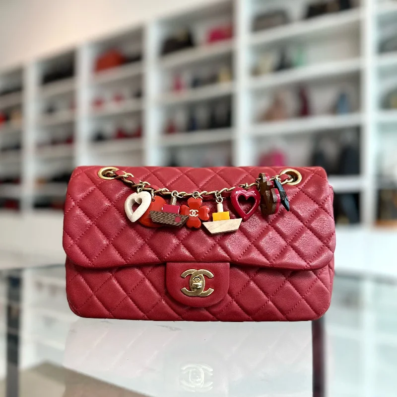 Chanel Colorful Handbag for Spring OutfitsValentine Seasonal Flap Medium Timeless Lambskin Red GHW No 14