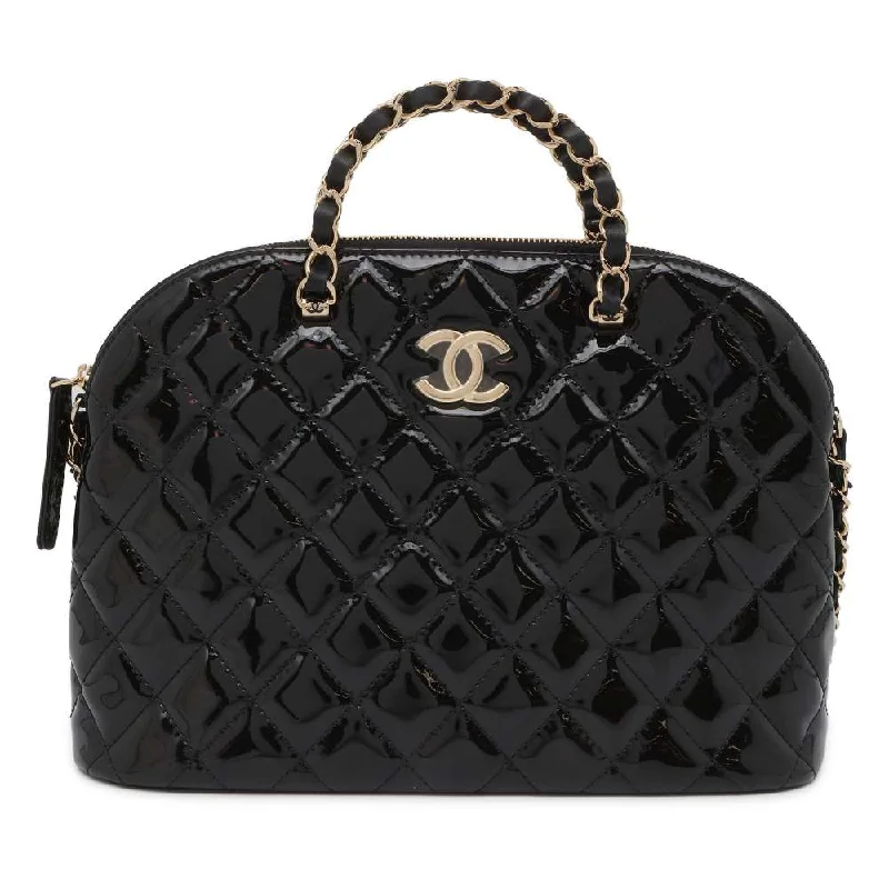 Chanel Chain Strap Handbag for Everyday UseCHANEL 2wayChainHandbag Black AS3969 Patent Leather