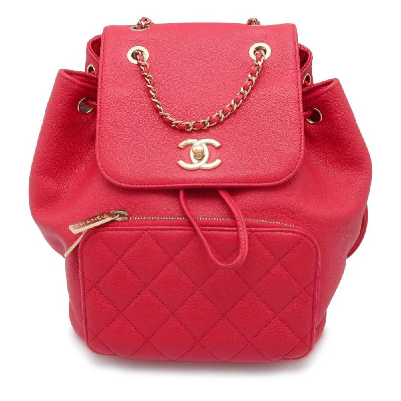 Chanel Colorful Handbag for Spring OutfitsCHANEL Matelasse Business Affinity Backpack Pink A93748 Caviar Leather