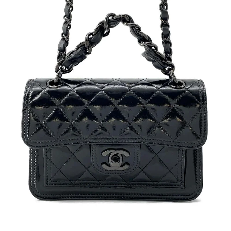 Chanel Medium Tote Bag for Office LadiesCHANEL Matelasse Shoulder Bag Black AS4051 Shiny Calf Leather Size 20