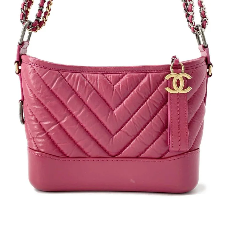 Chanel Small Crossbody Bag for TravelCHANEL Gabriel Hobo Bag Pink Leather