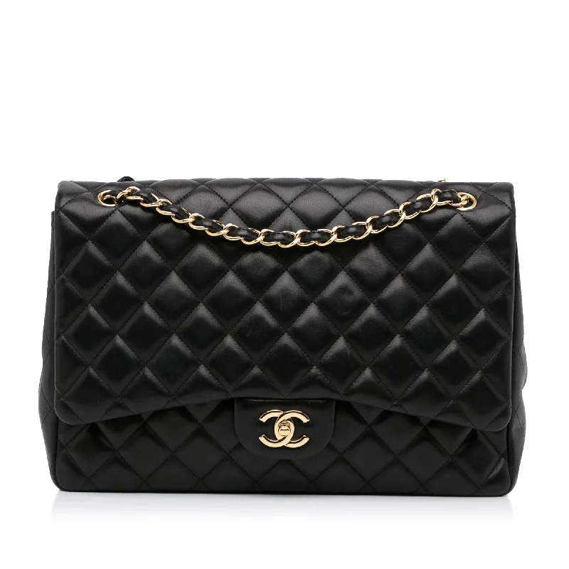 Chanel Black Handbag for Business MeetingsChanel Maxi Classic Lambskin Single Flap (Jma1dB)