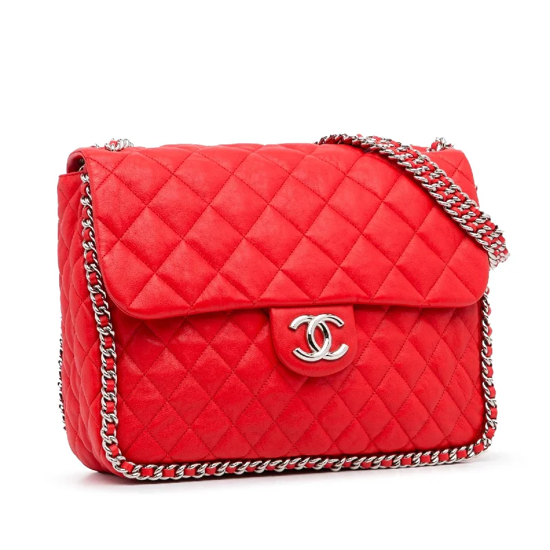 Chanel Classic Flap Bag for Evening PartyChanel Maxi Lambskin Chain Around Flap (TmpBts)