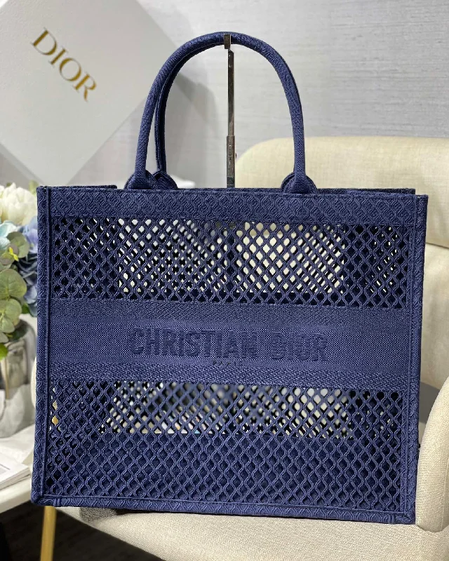 Stylish Christian Dior shoulder bags with a tassel - adorned zipperChristian Dior Large Book Tote Blue, For Women