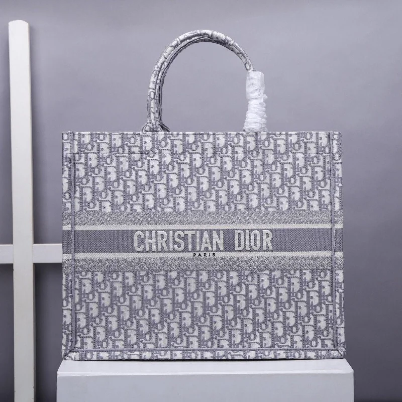 Contemporary Christian Dior handbags with a unique shapeChristian Dior Large Book Tote Gray, For Women,