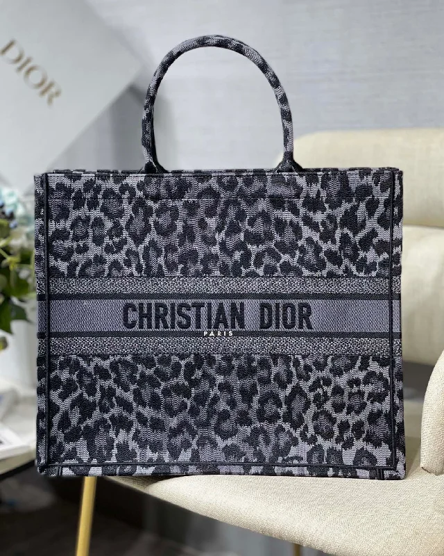 Christian Dior handbags with a removable shoulder strap for versatilityChristian Dior Large Book Tote Gray Multicolor,