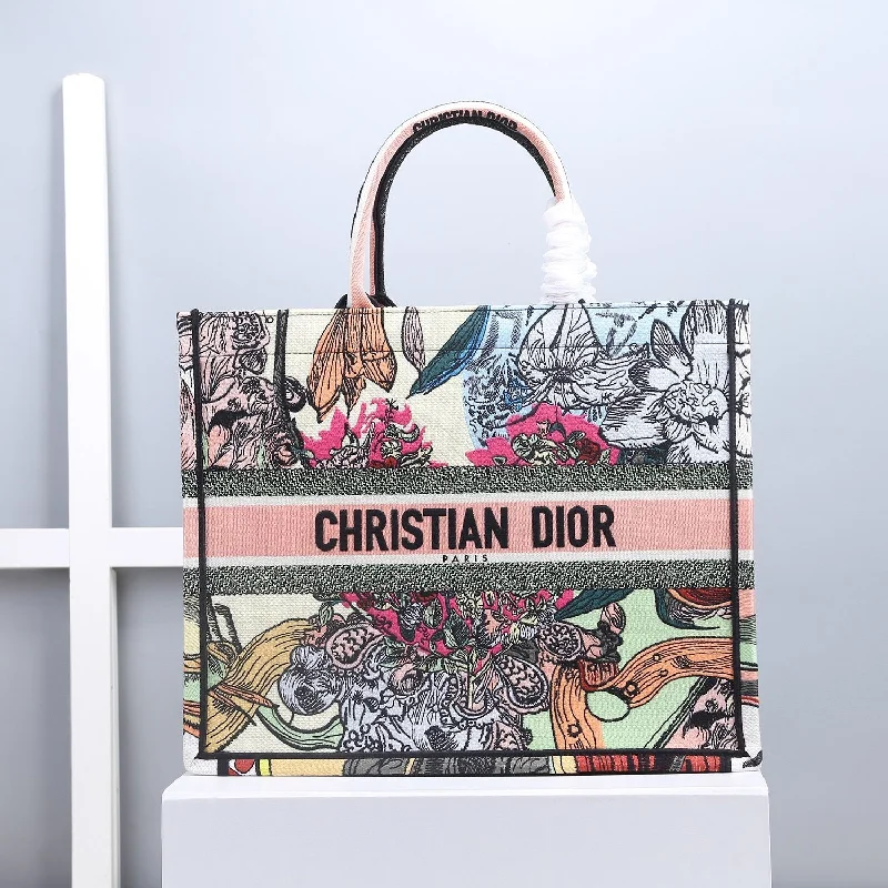 Christian Dior bags with a detachable coin purse insideChristian Dior Large Book Tote Multicolor, For Women