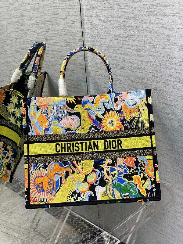 Christian Dior handbags with a removable shoulder strap for versatilityChristian Dior Large Book Tote Multicolor, For Women,