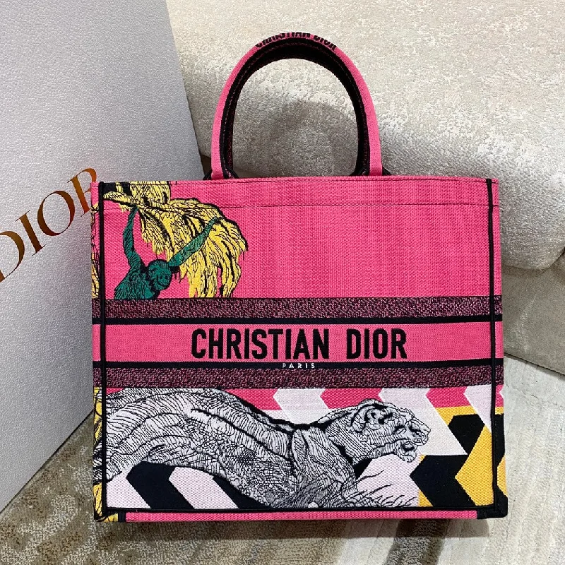 Christian Dior crossbody bags with a front - flap pocket for easy accessChristian Dior Large Book Tote Multicolor Toile de Jouy Zoom Pop Embroidery