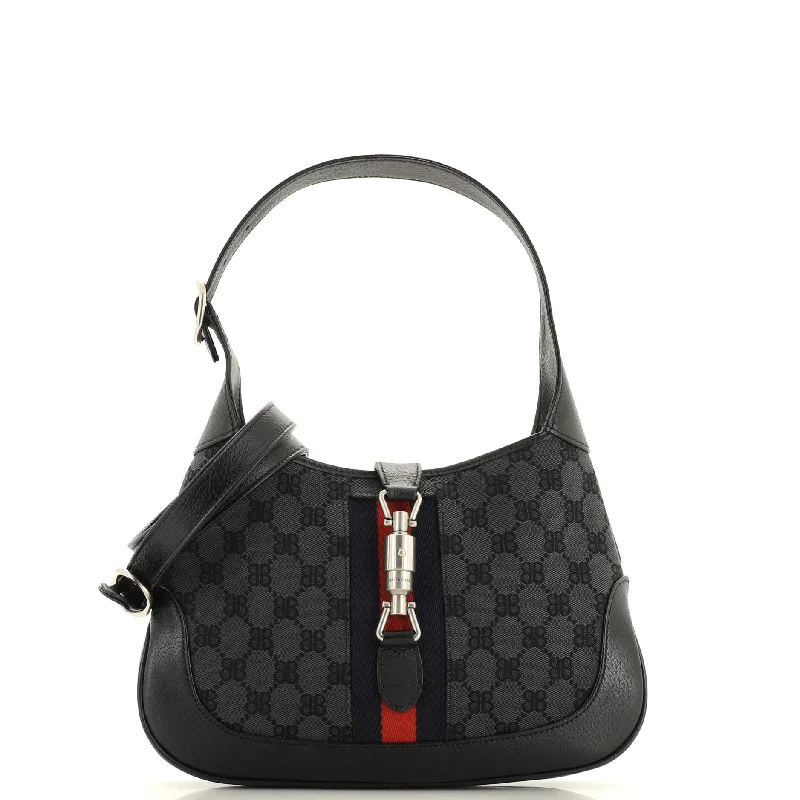 Christian Dior tote bags with a double - handle and shoulder - strap optionx Gucci The Hacker Project Jackie 1961 Hobo BB Canvas Small