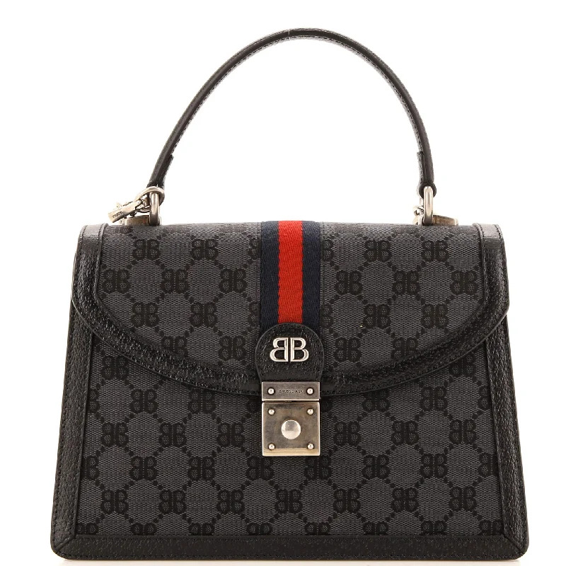 Christian Dior bags with a side - pocket for holding a water bottlex Gucci The Hacker Project Top Handle Bag BB Canvas Small